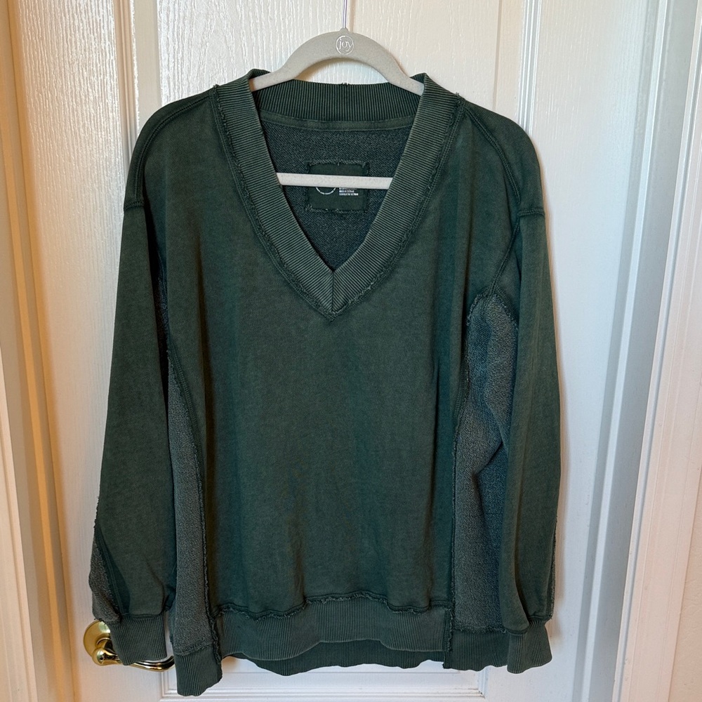 Aerie Deep Forest V-Neck Sweater